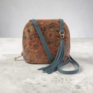 HOBO INTERNATIONAL Nash Small Crossbody Eternal Garden Tassel Bag Purse Boho